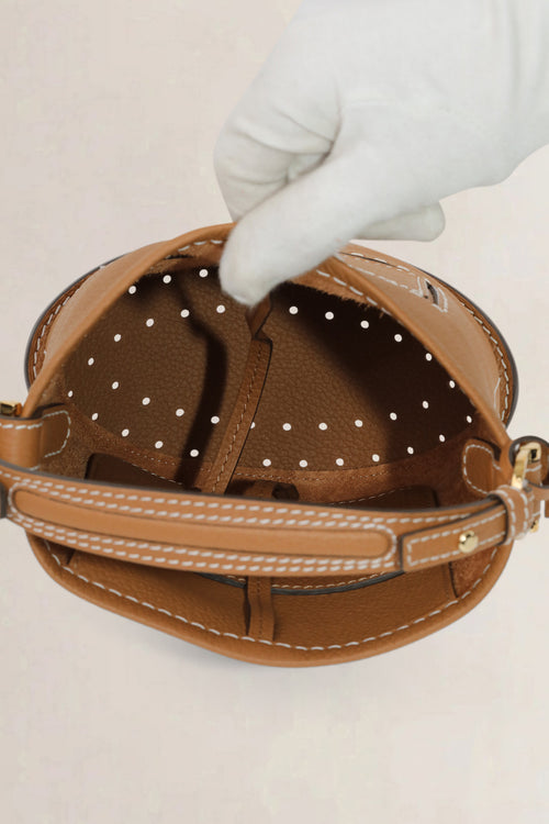 Delvaux Pin Mini Bucket Surpiqué Top Handle Bag