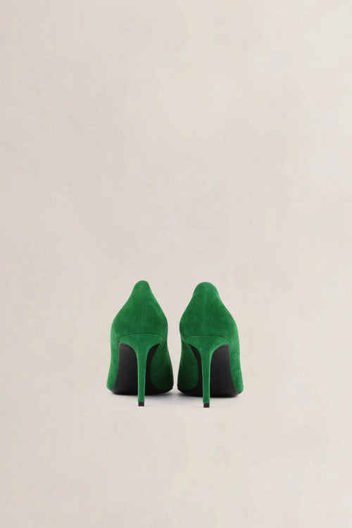 Saint Laurent Green Anja Suède Pumps