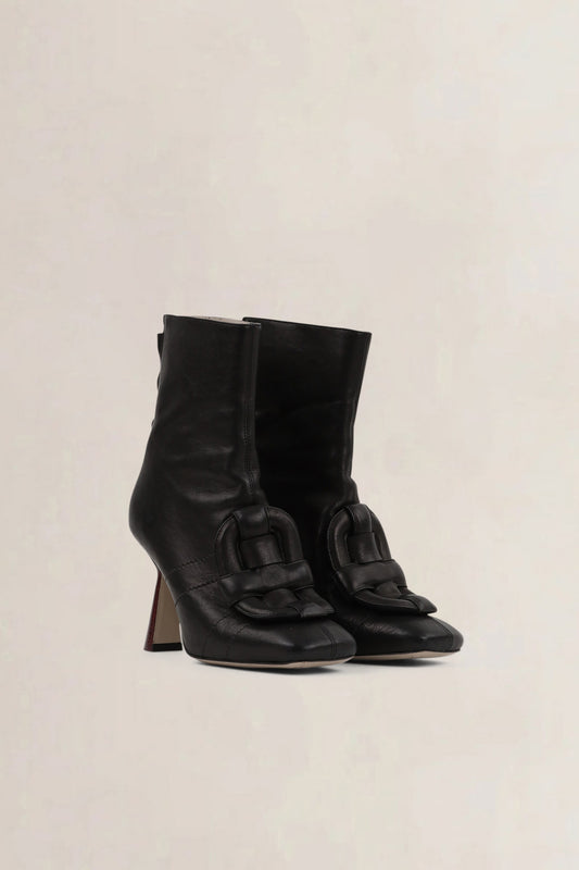 Morobé Black Liv 45 Mid Heel Boots