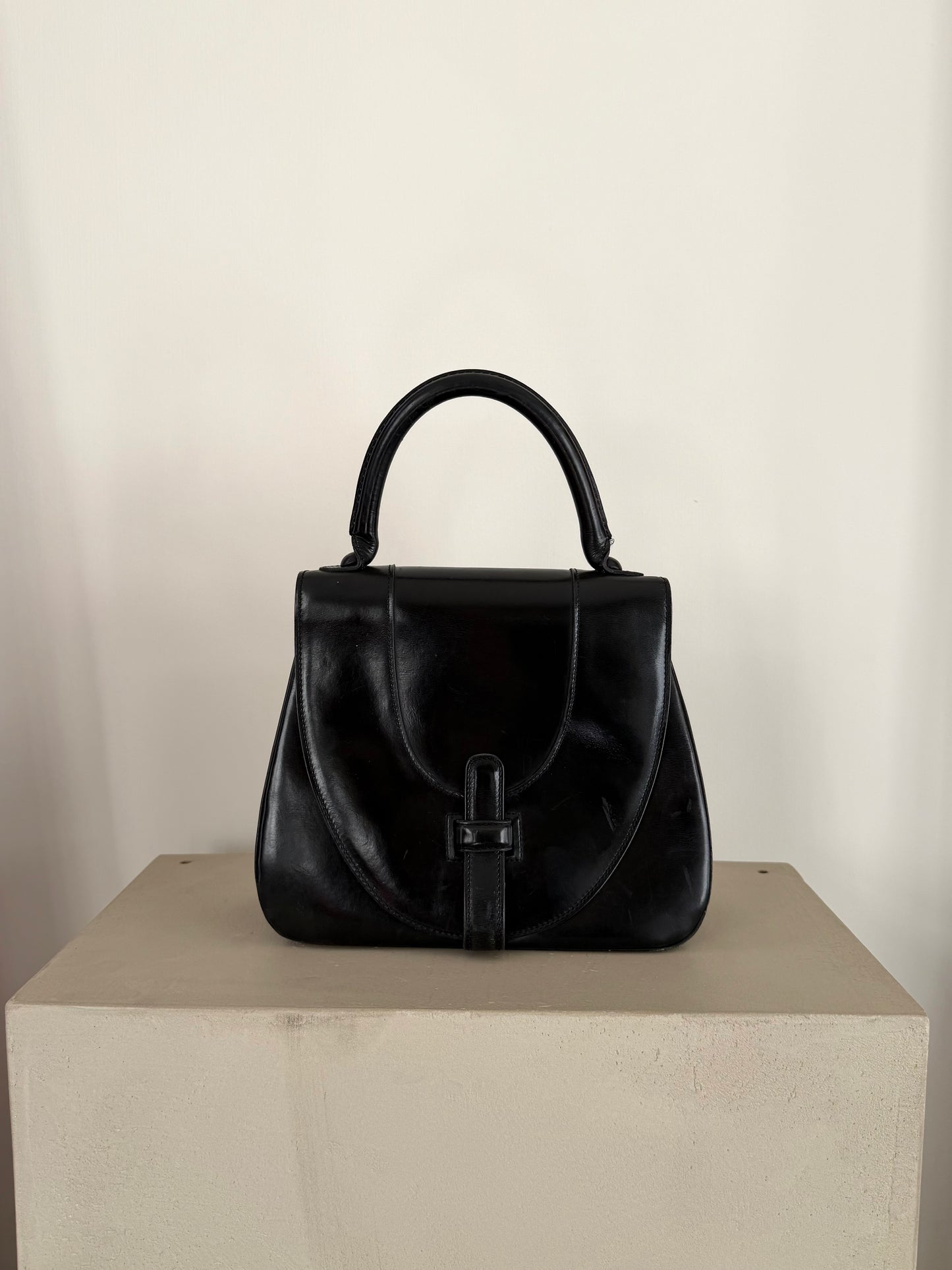 Delvaux Black Vintage Top Handle Bag
