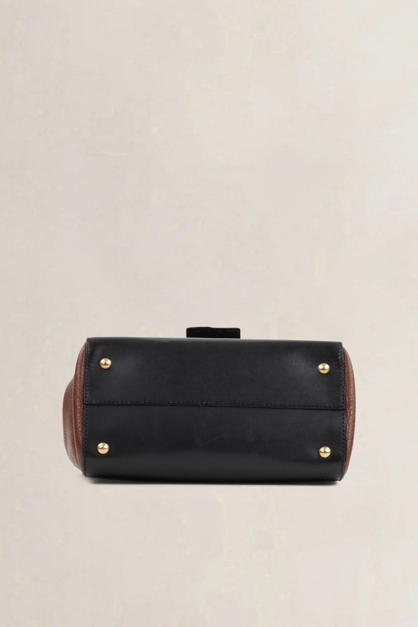 Fendi Black/Brown Silvana Top Handle Bag