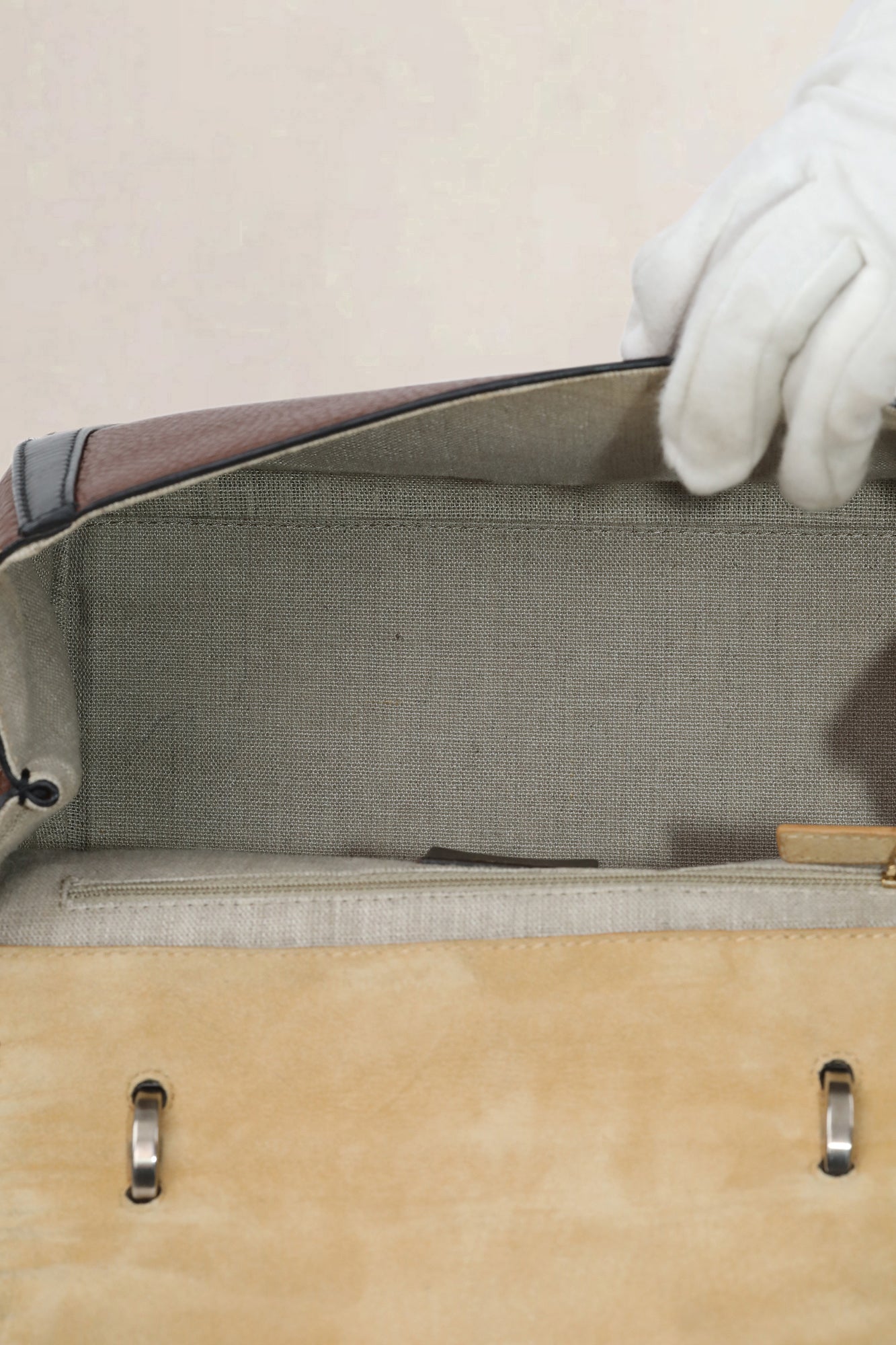 Fendi Black/Brown Silvana Top Handle Bag