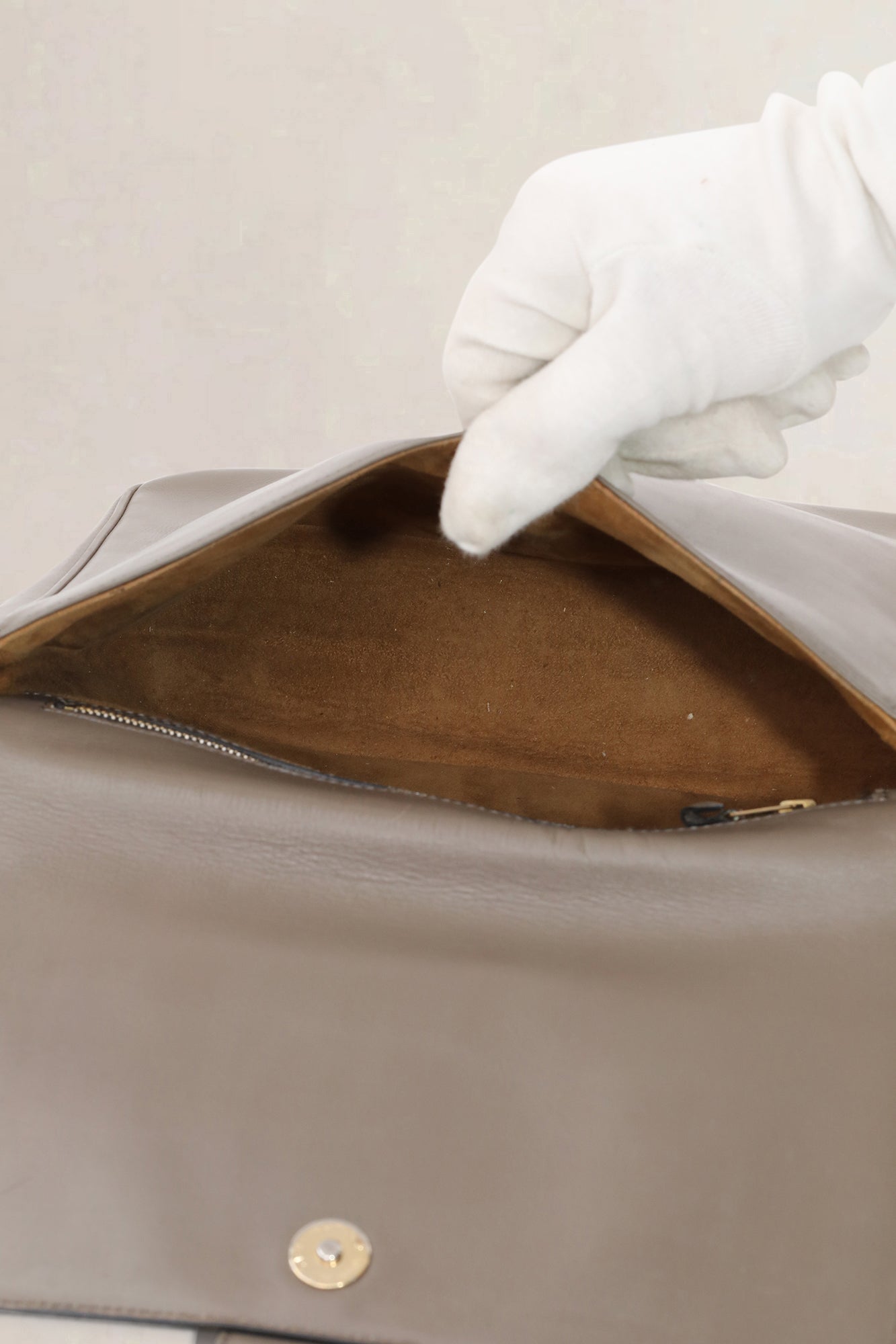 Delvaux Grey Leather Poirier Crossbody Bag