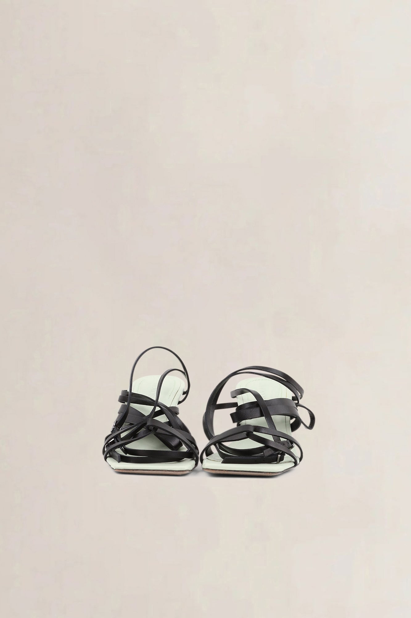 Morobé Black Lace Sandals