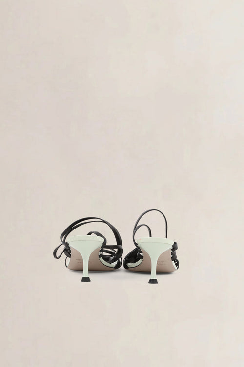 Morobé Black Lace Sandals