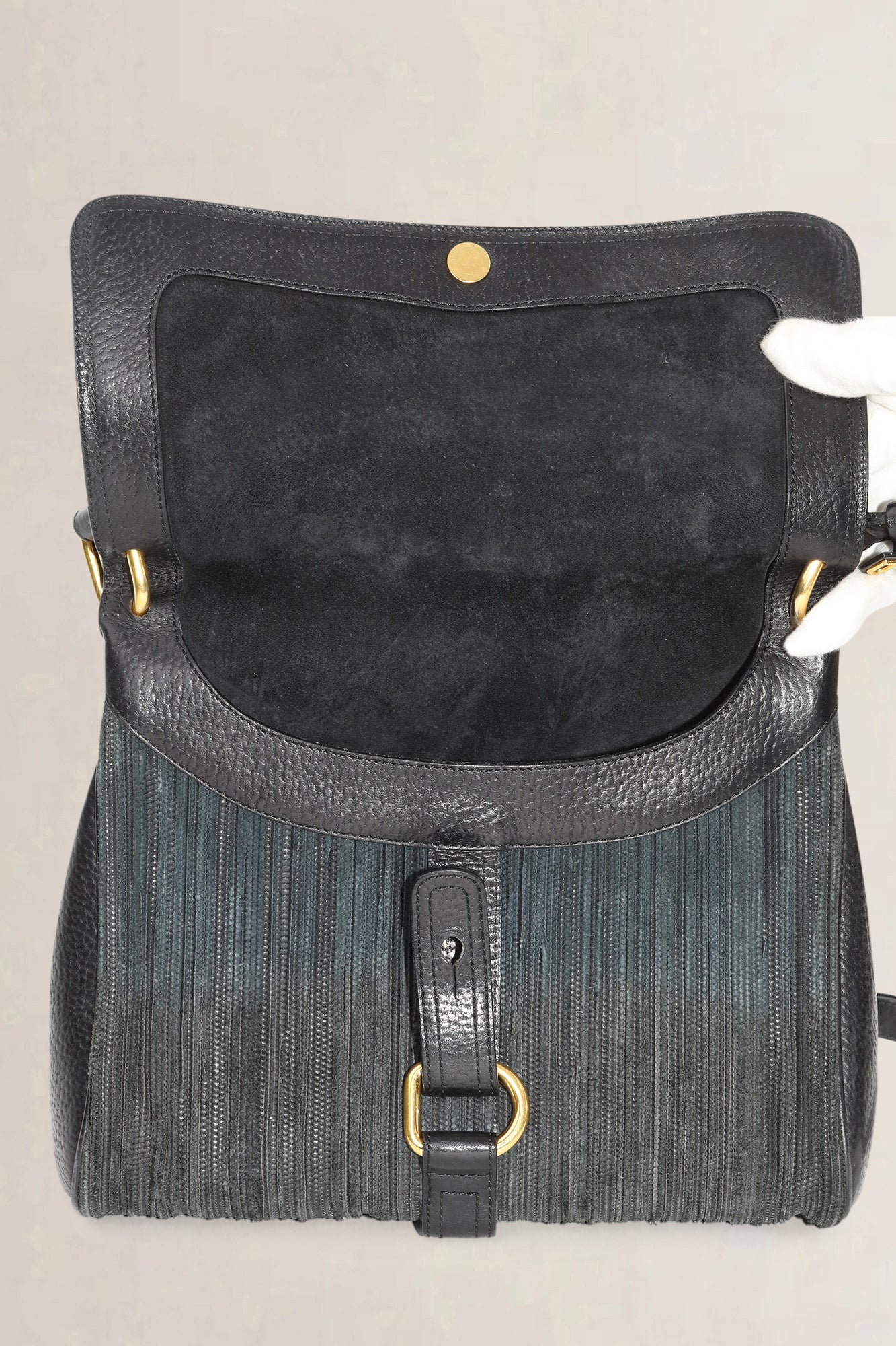 Delvaux Black Fichu Toile De Cuir Crossbody Bag