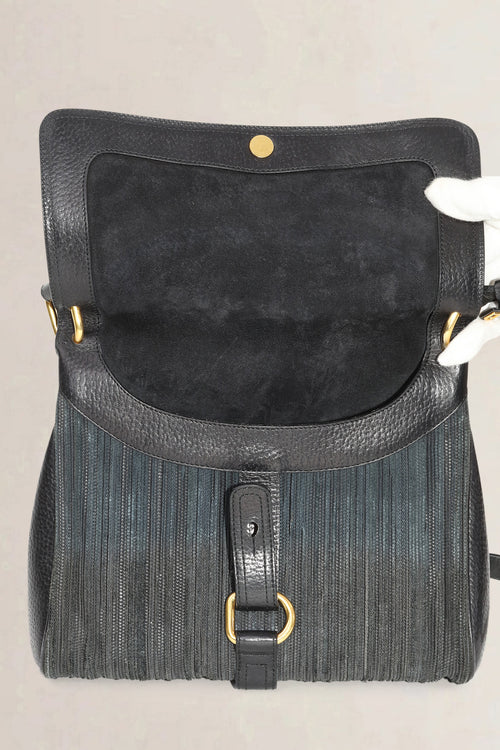 Delvaux Black Fichu Toile De Cuir Crossbody Bag