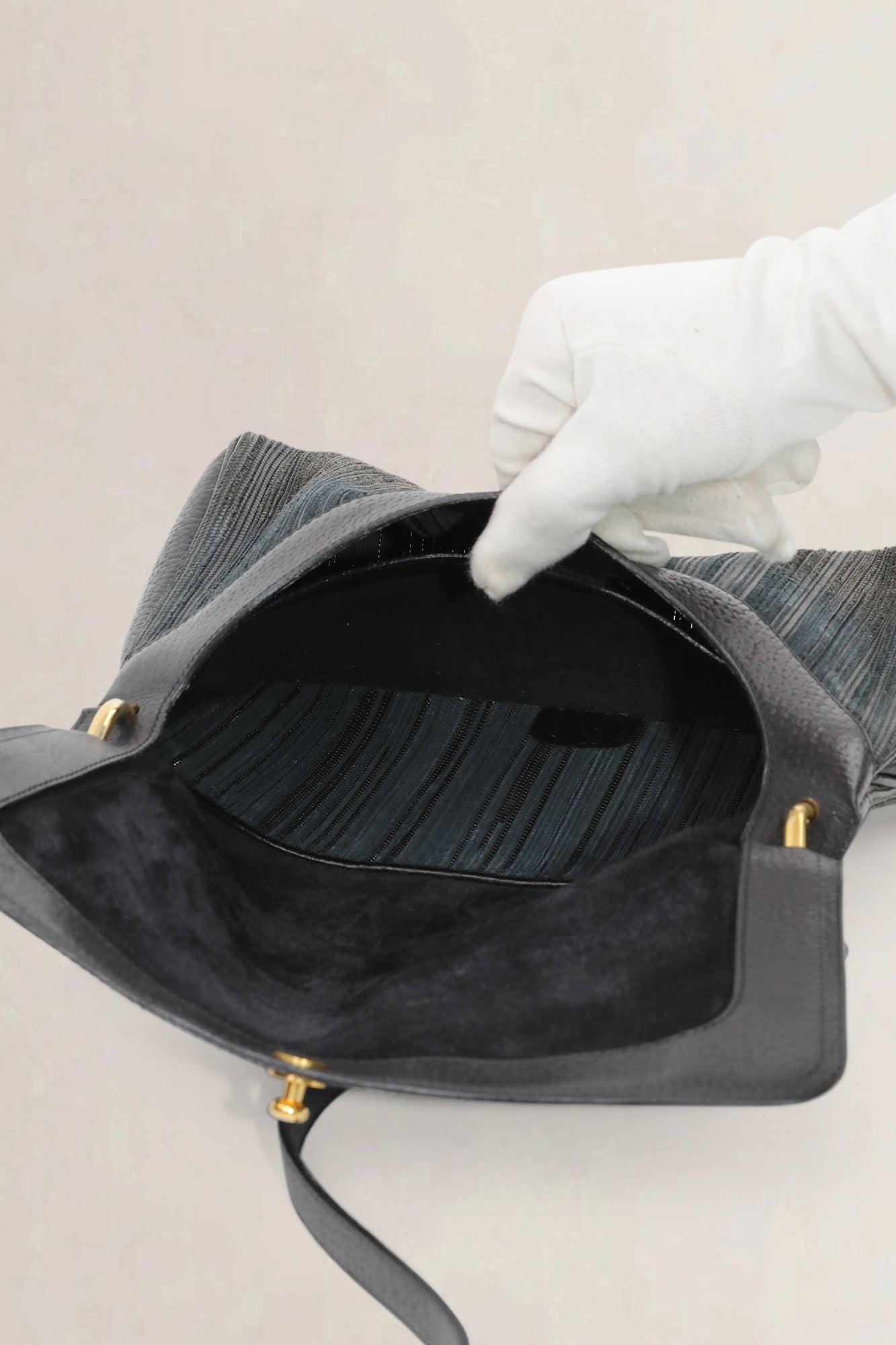 Delvaux Black Fichu Toile De Cuir Crossbody Bag