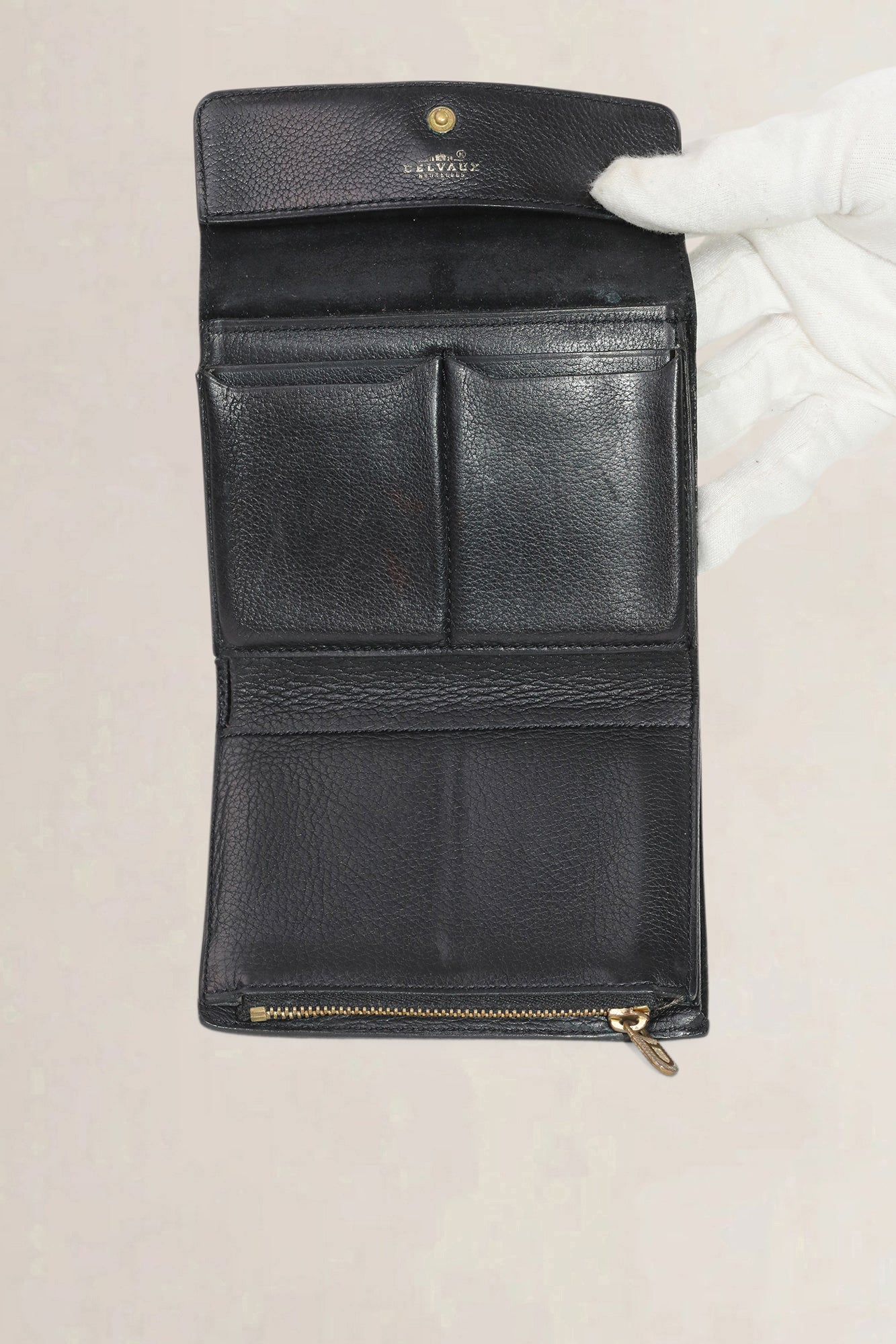 Delvaux Black Leather Wallet