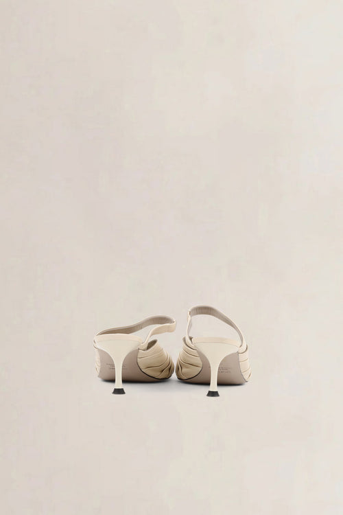 Morobé White Leather Knot Sandals