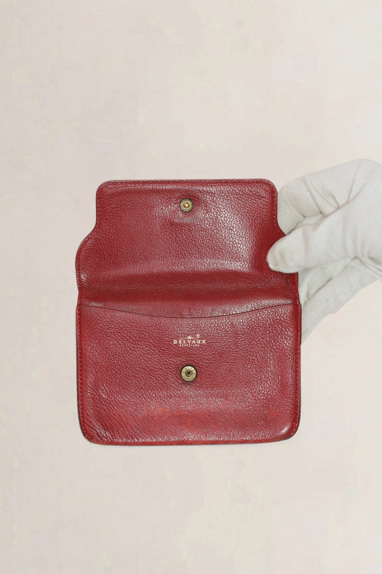 Delvaux Red Leather Wallet