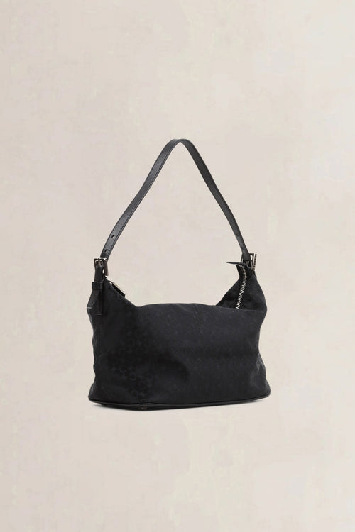 Céline Black Fabric Monogram Shoulder Bag