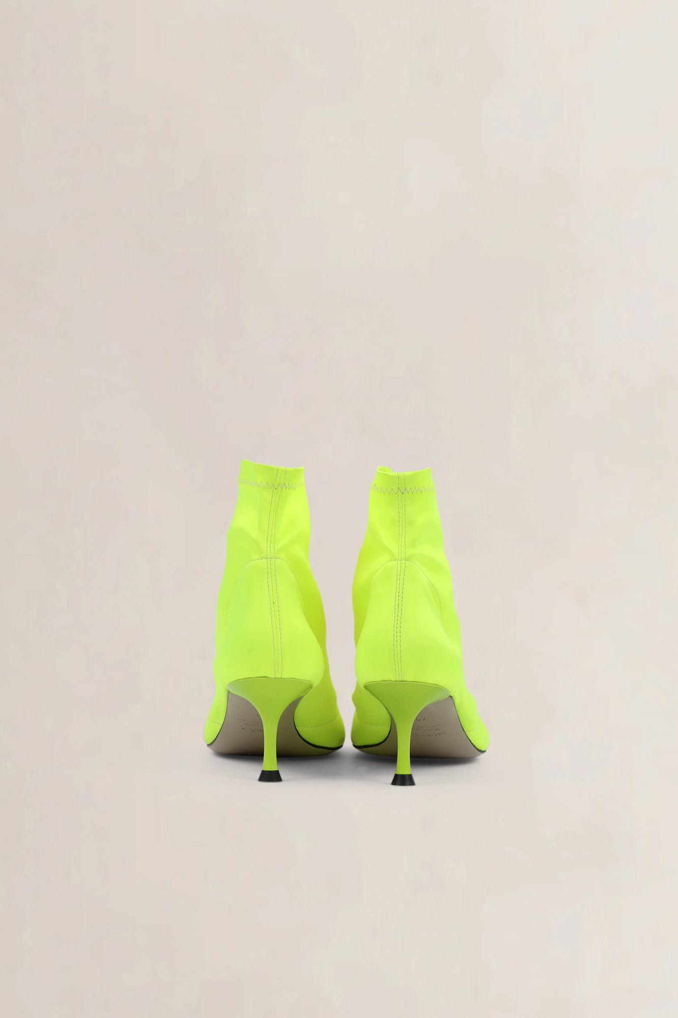 Morobé Neon Yellow Open Toe Boots