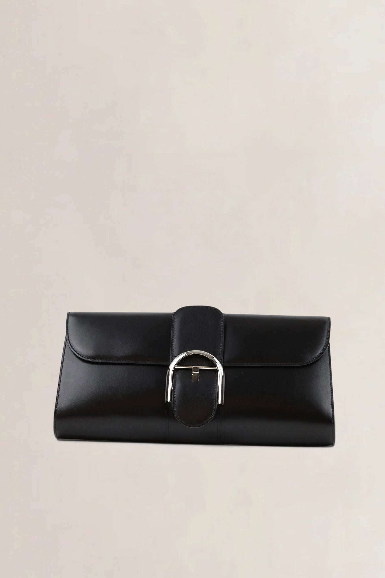 Delvaux Black Leather Brillant Clutch