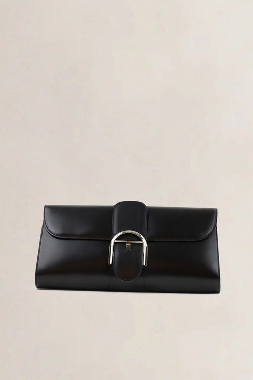 Delvaux Black Leather Brillant Clutch