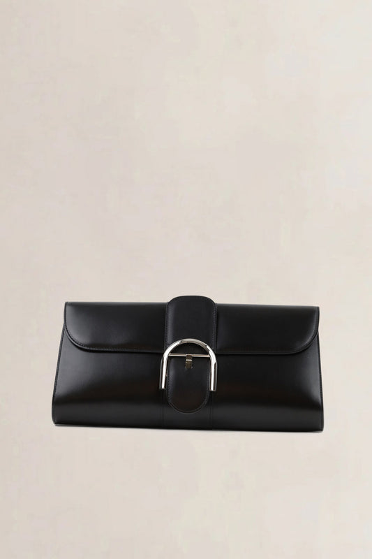 Delvaux Black Leather Brillant Clutch
