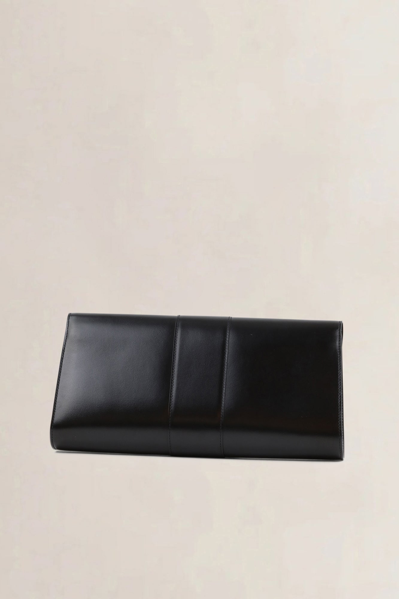 Delvaux Black Leather Brillant Clutch