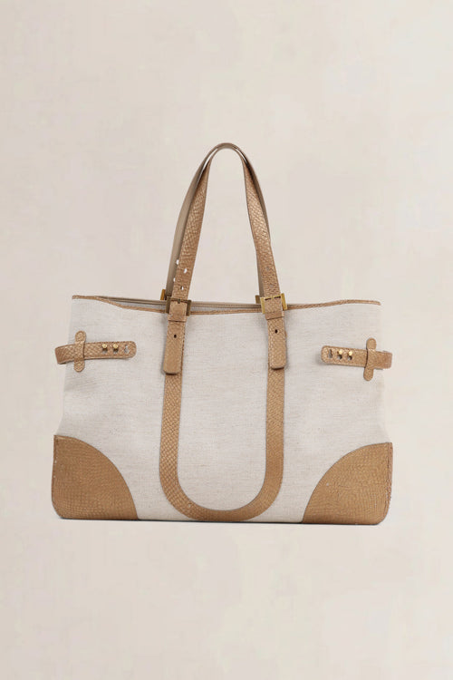 Delvaux Natural Tempête City MM Shoulder Bag