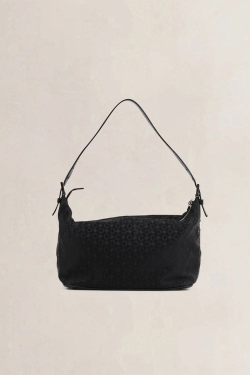Céline Black Fabric Monogram Shoulder Bag