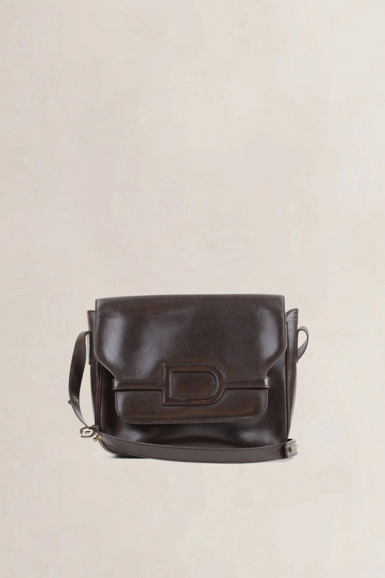 Delvaux Dark Brown Leather Crossbody Bag