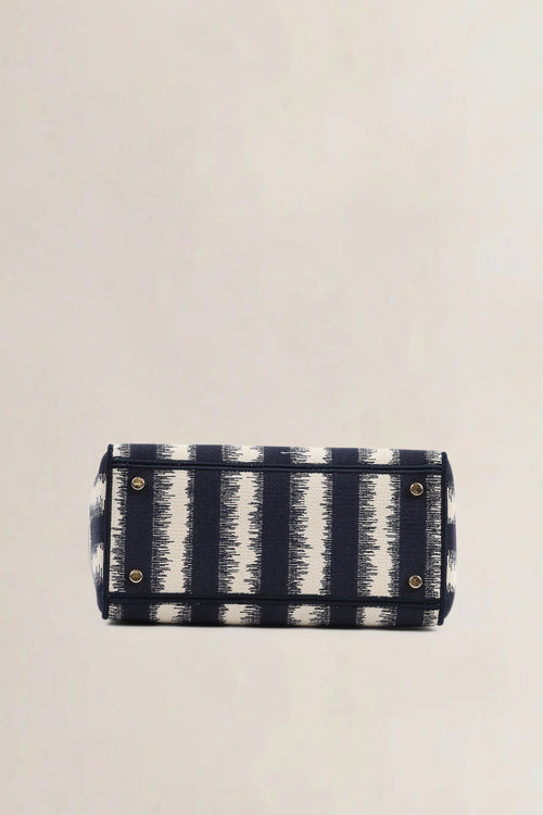 Christian Dior Blue/Beige Striped Lady  D-Lite Crossbody Bag