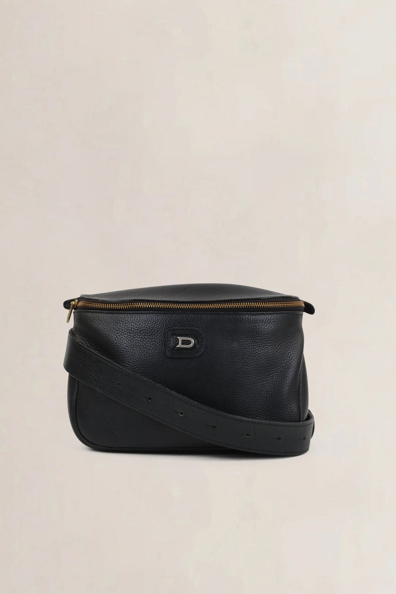 Delvaux Black Musette Belt Bag
