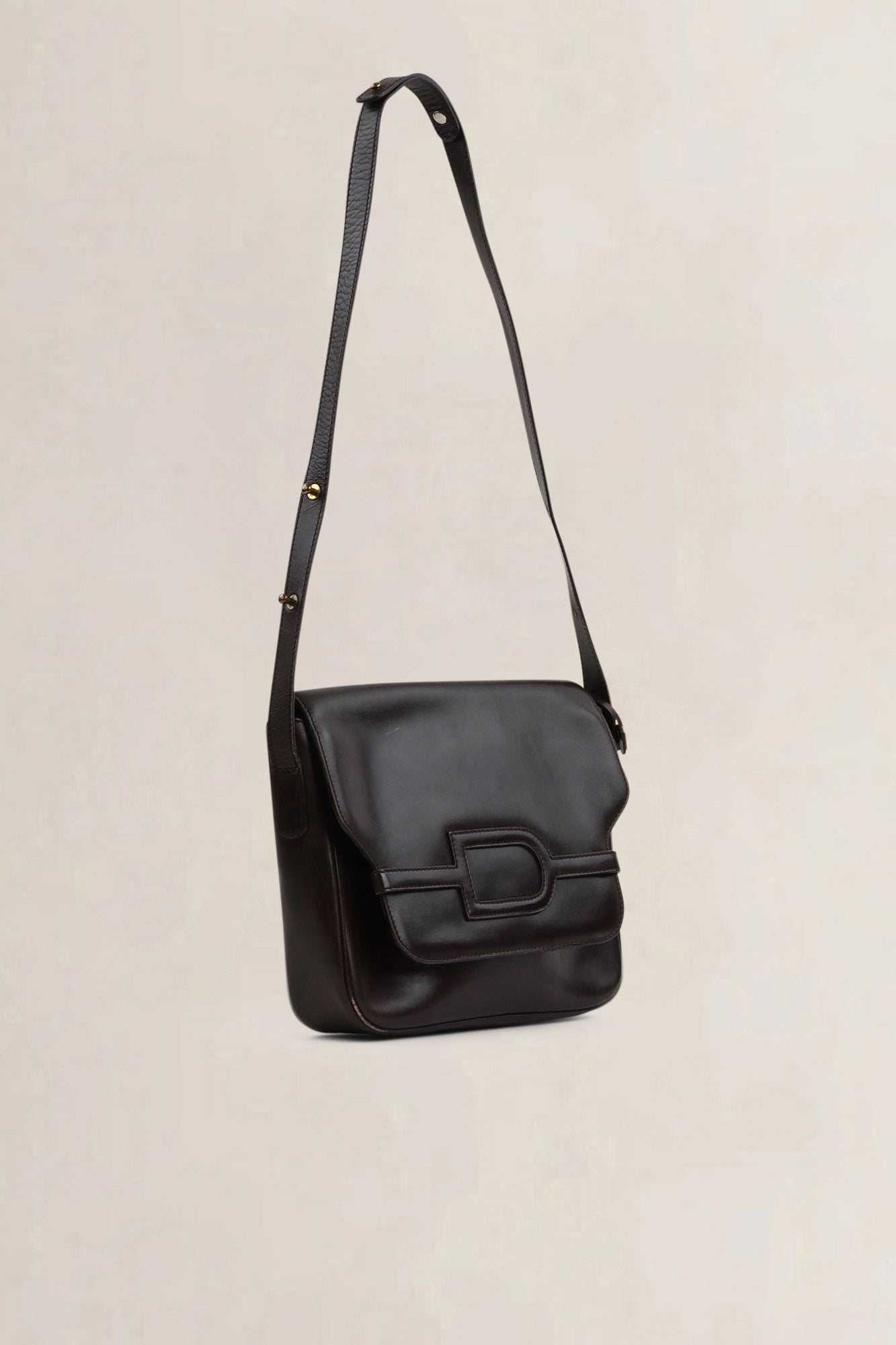 Delvaux Dark Brown Leather Crossbody Bag