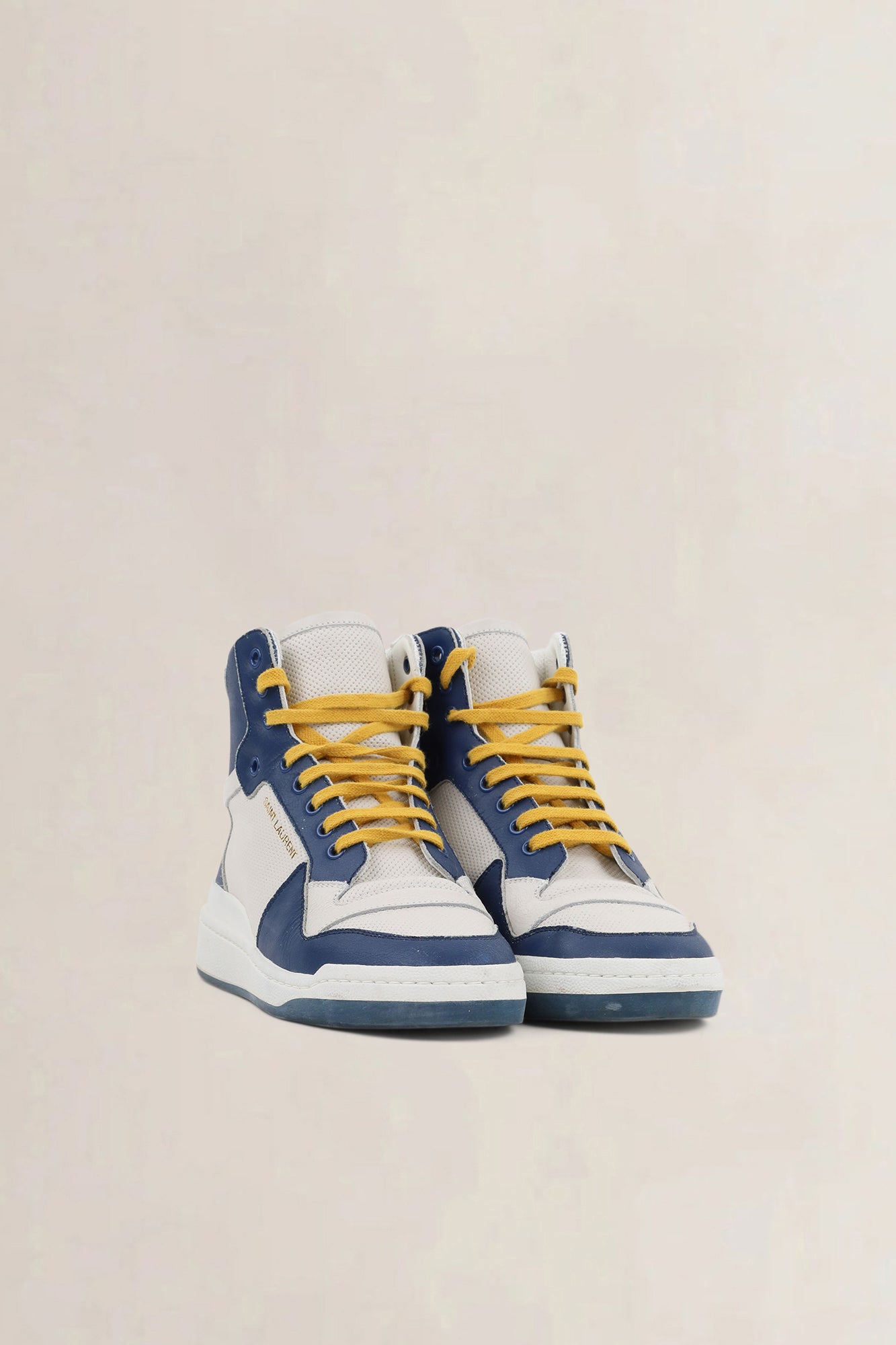 Saint Laurent Blue/Yellow High Top Sneakers