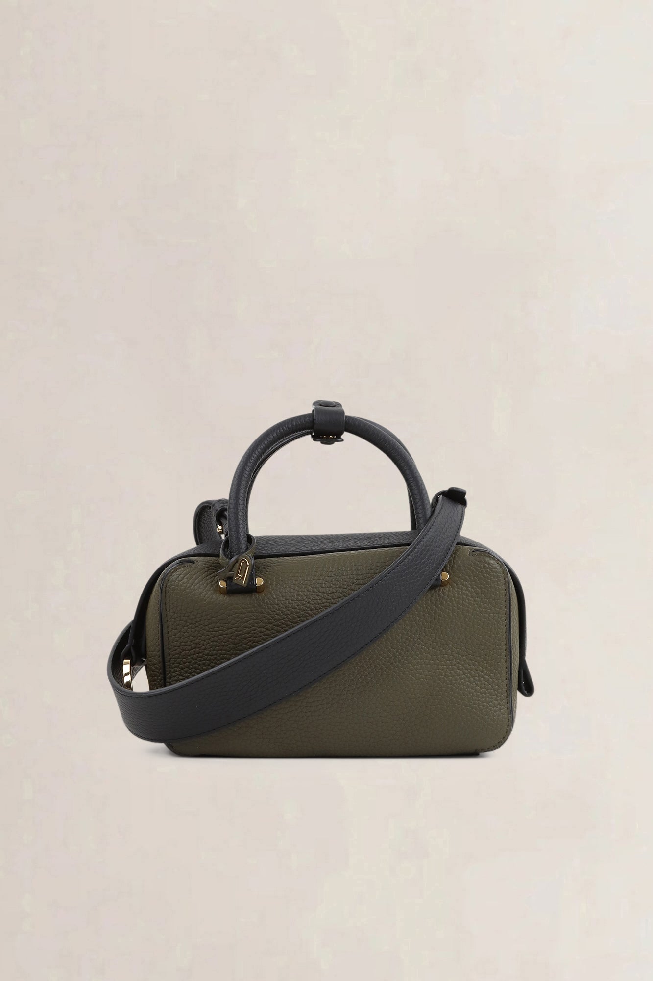 Delvaux Khaki/Black Coolbox Mini Crossbody Bag