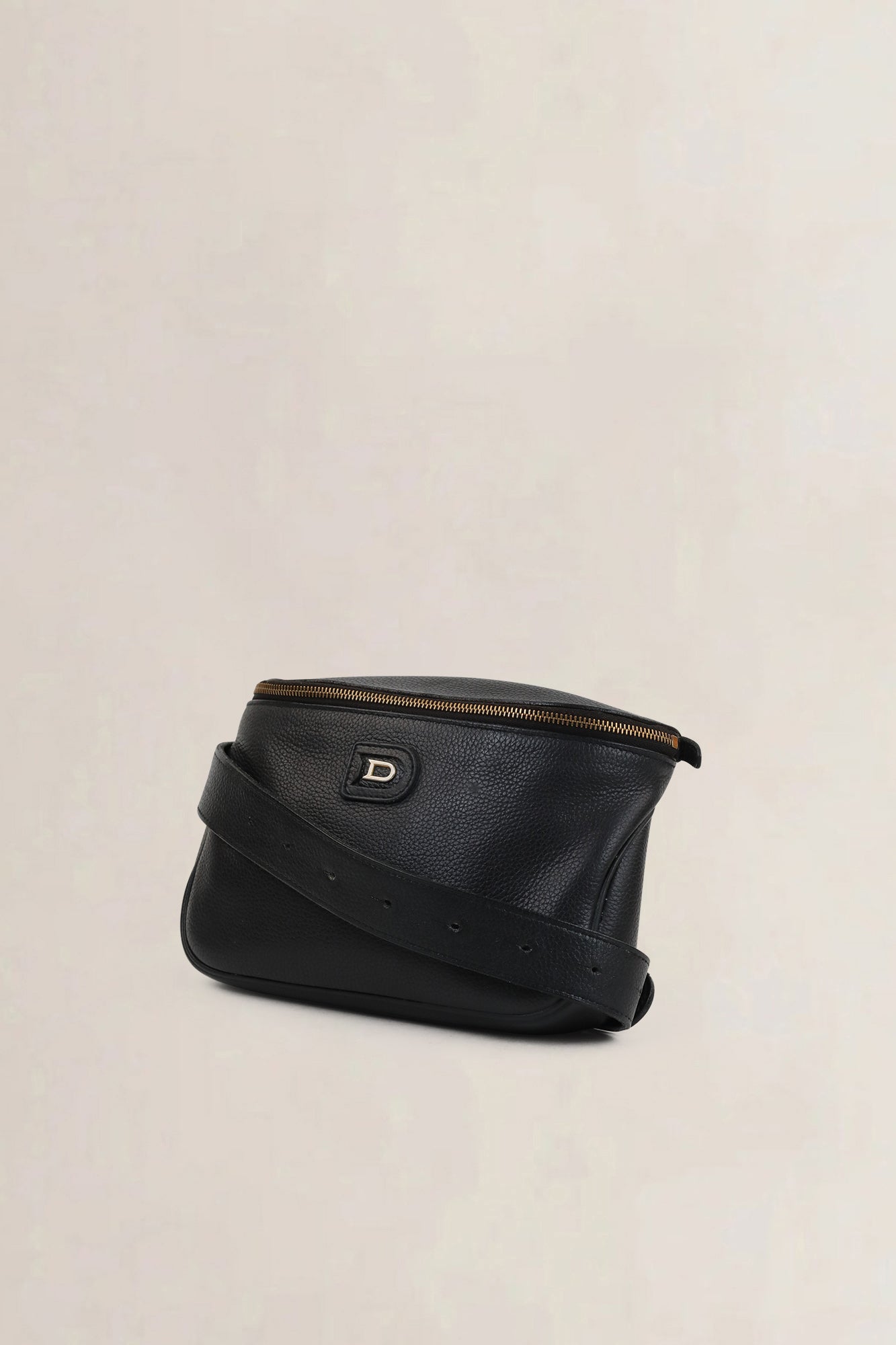 Delvaux Black Musette Belt Bag