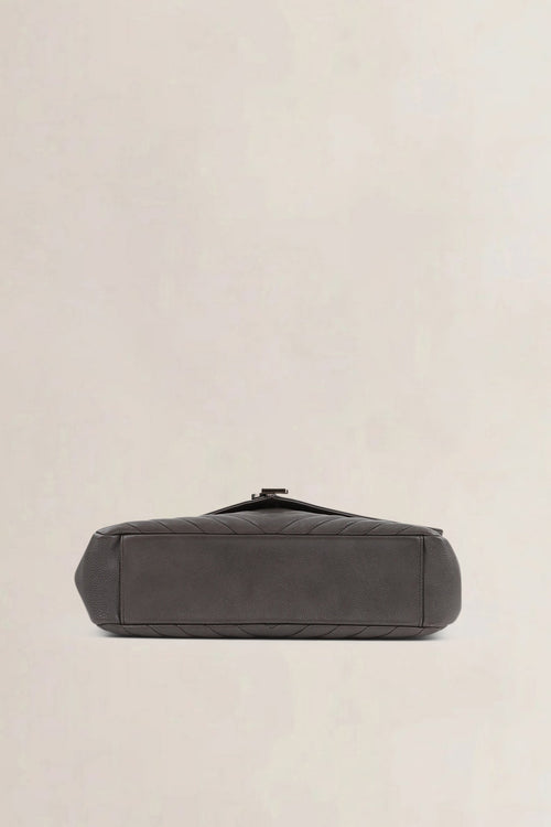 YSL Grey Large College Shoulder Bag
