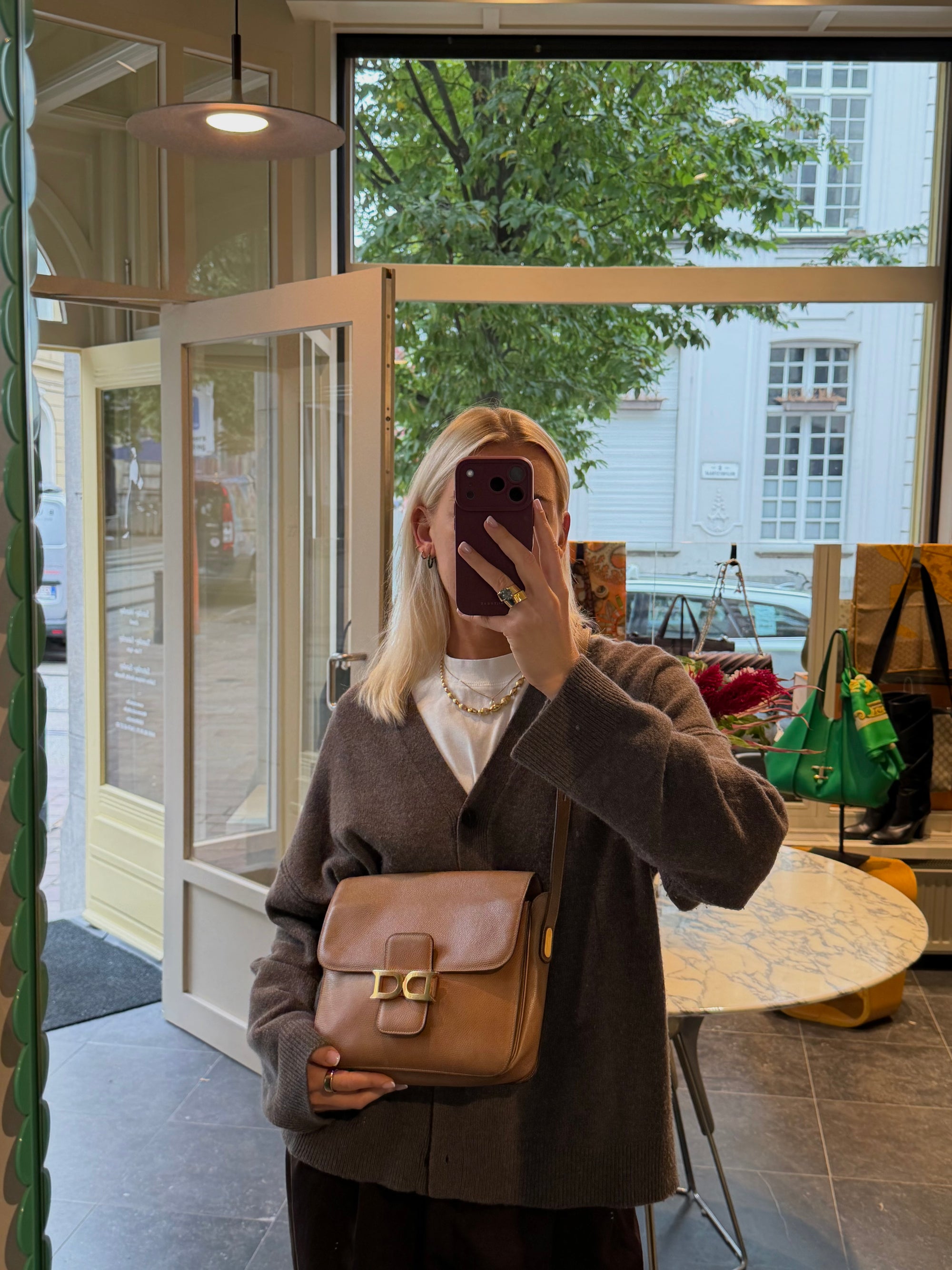 Brown Bourgogne Crossbody Bag