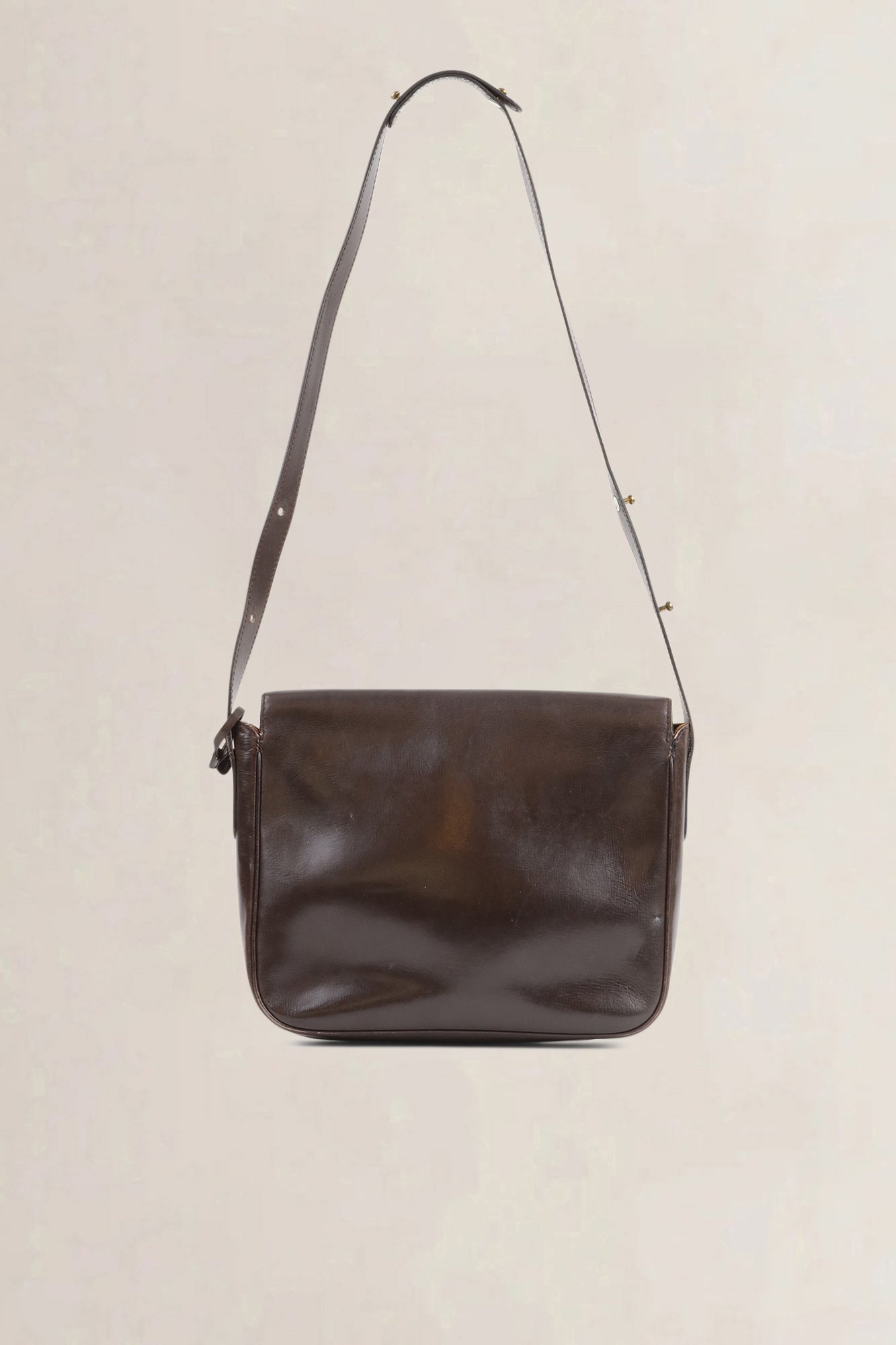 Delvaux Dark Brown Leather Crossbody Bag