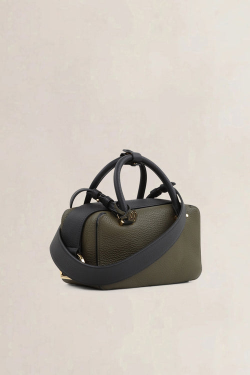 Delvaux Khaki/Black Coolbox Mini Crossbody Bag