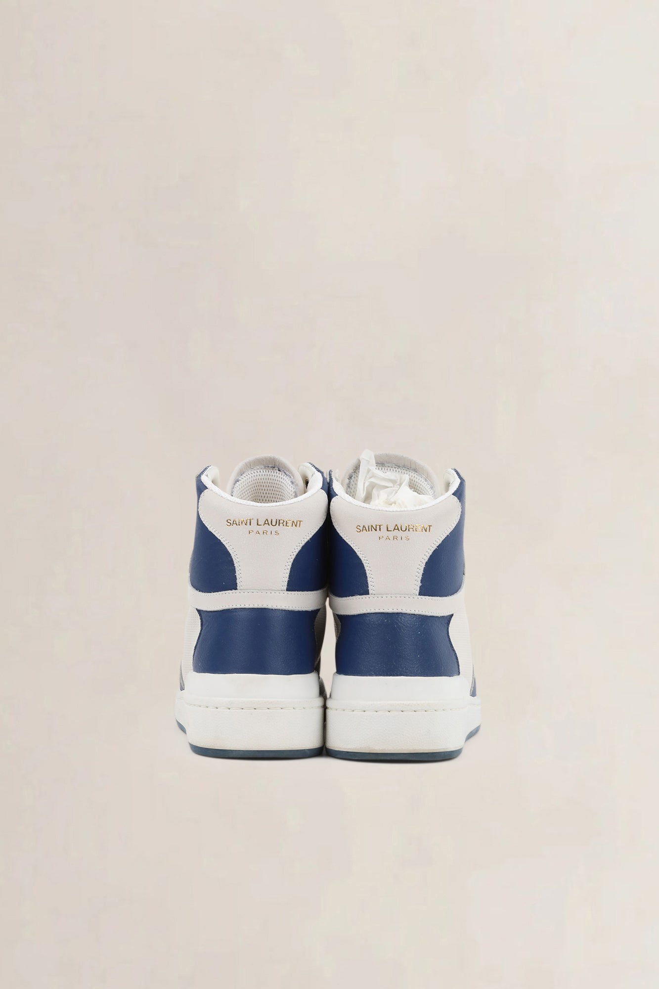 Saint Laurent Blue/Yellow High Top Sneakers