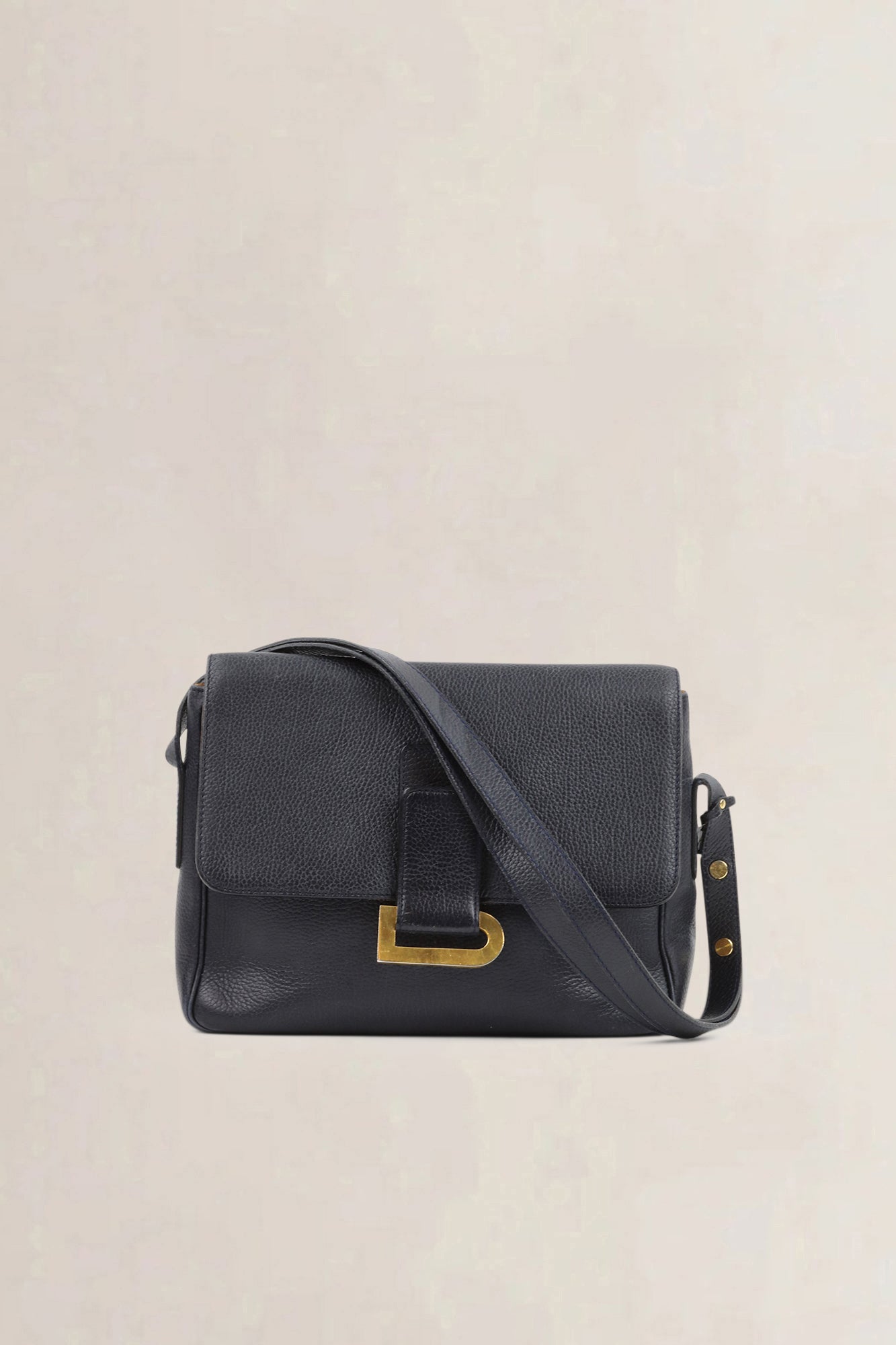 Delvaux Navy Blue Poirier Crossbody Bag