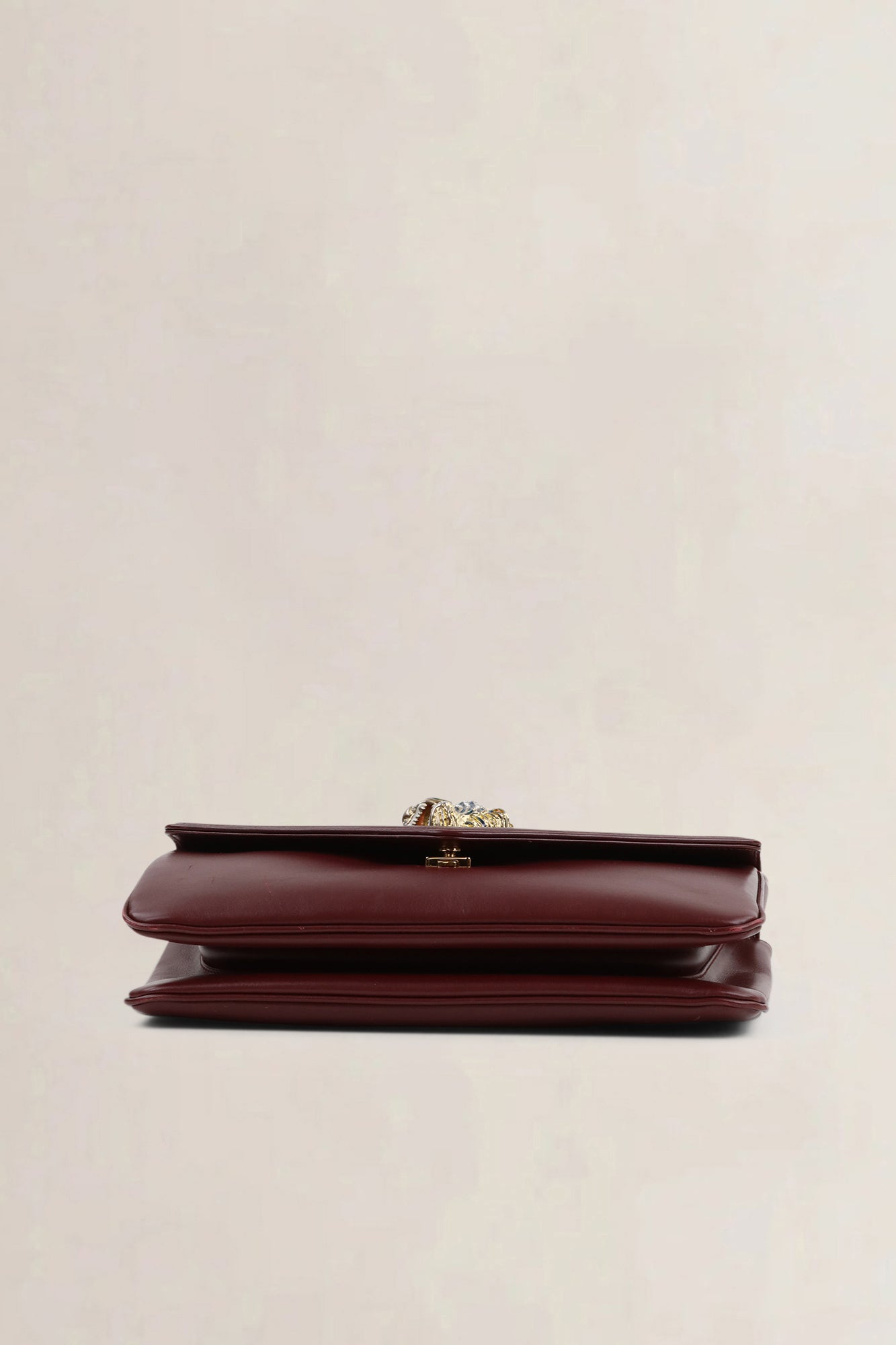 Gucci Dark Burgundy Rajah Tiger Head Crossbody Bag