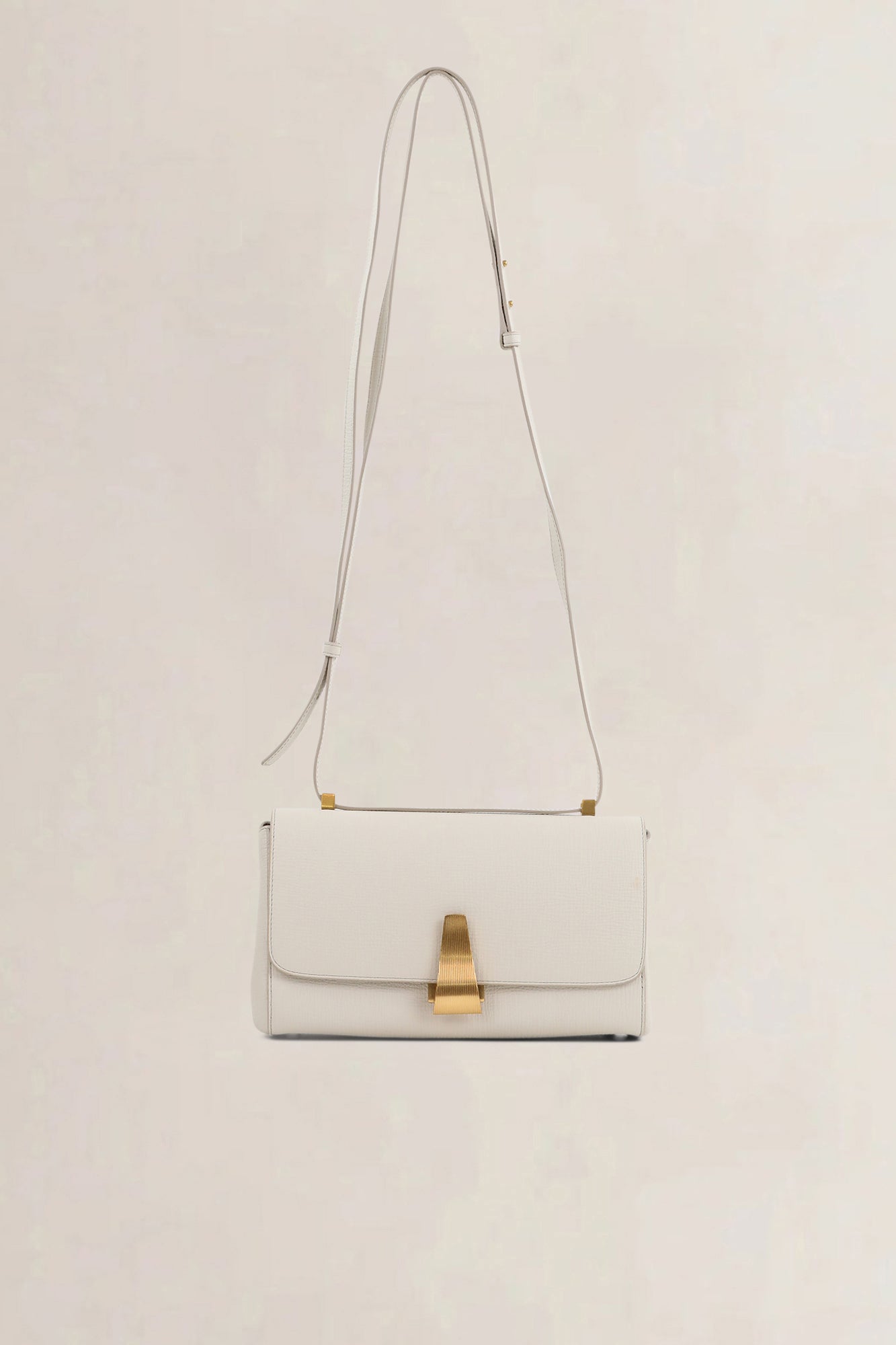 Bottega Veneta White The Angle Crossbody Bag