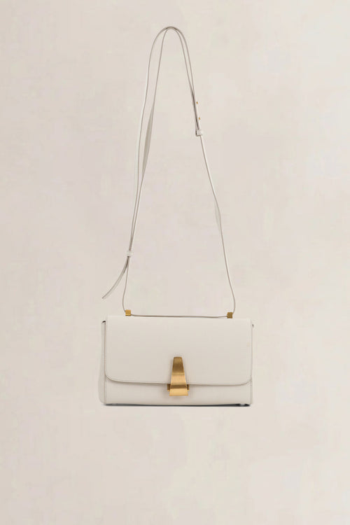 Bottega Veneta White The Angle Crossbody Bag