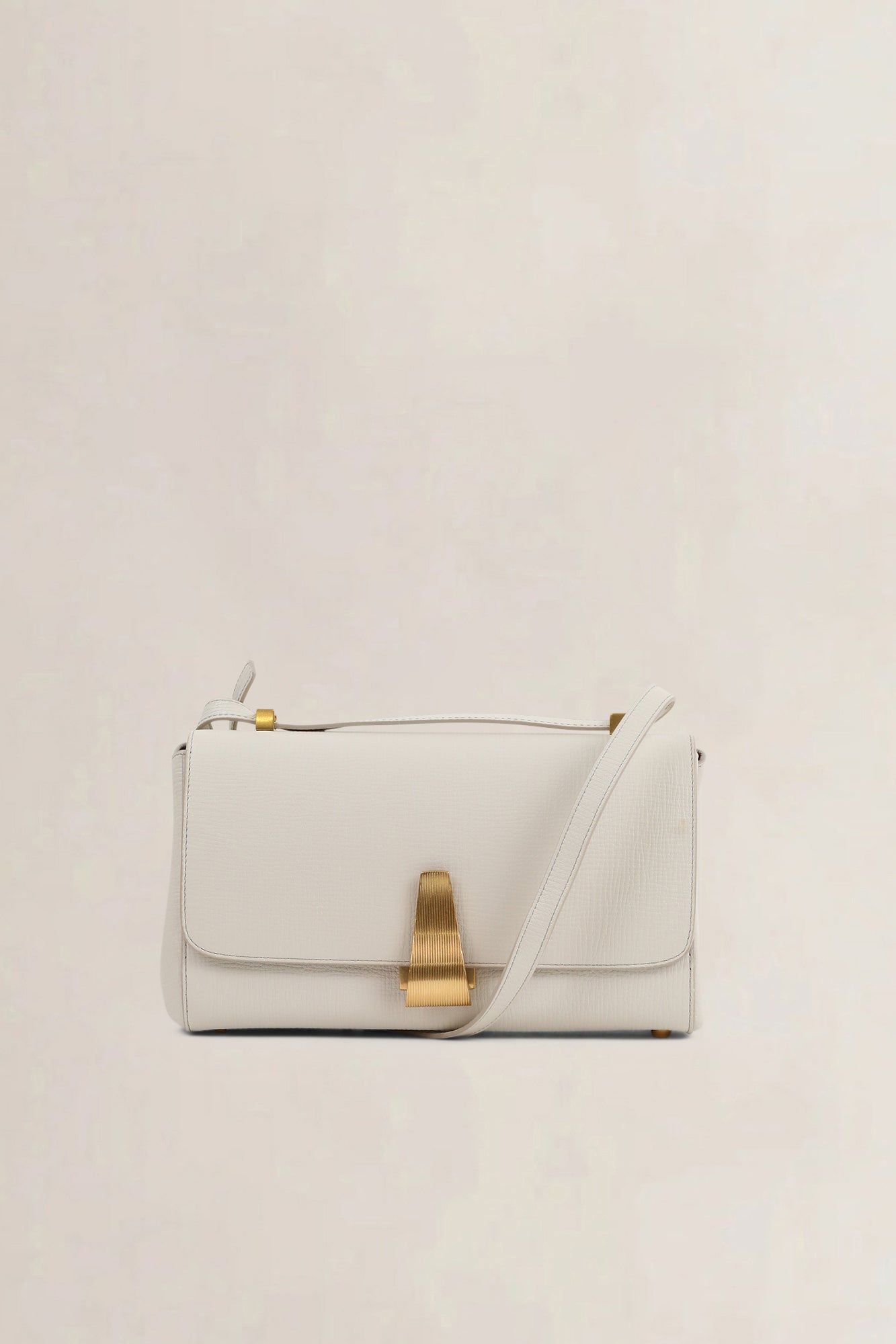 Bottega Veneta White The Angle Crossbody Bag