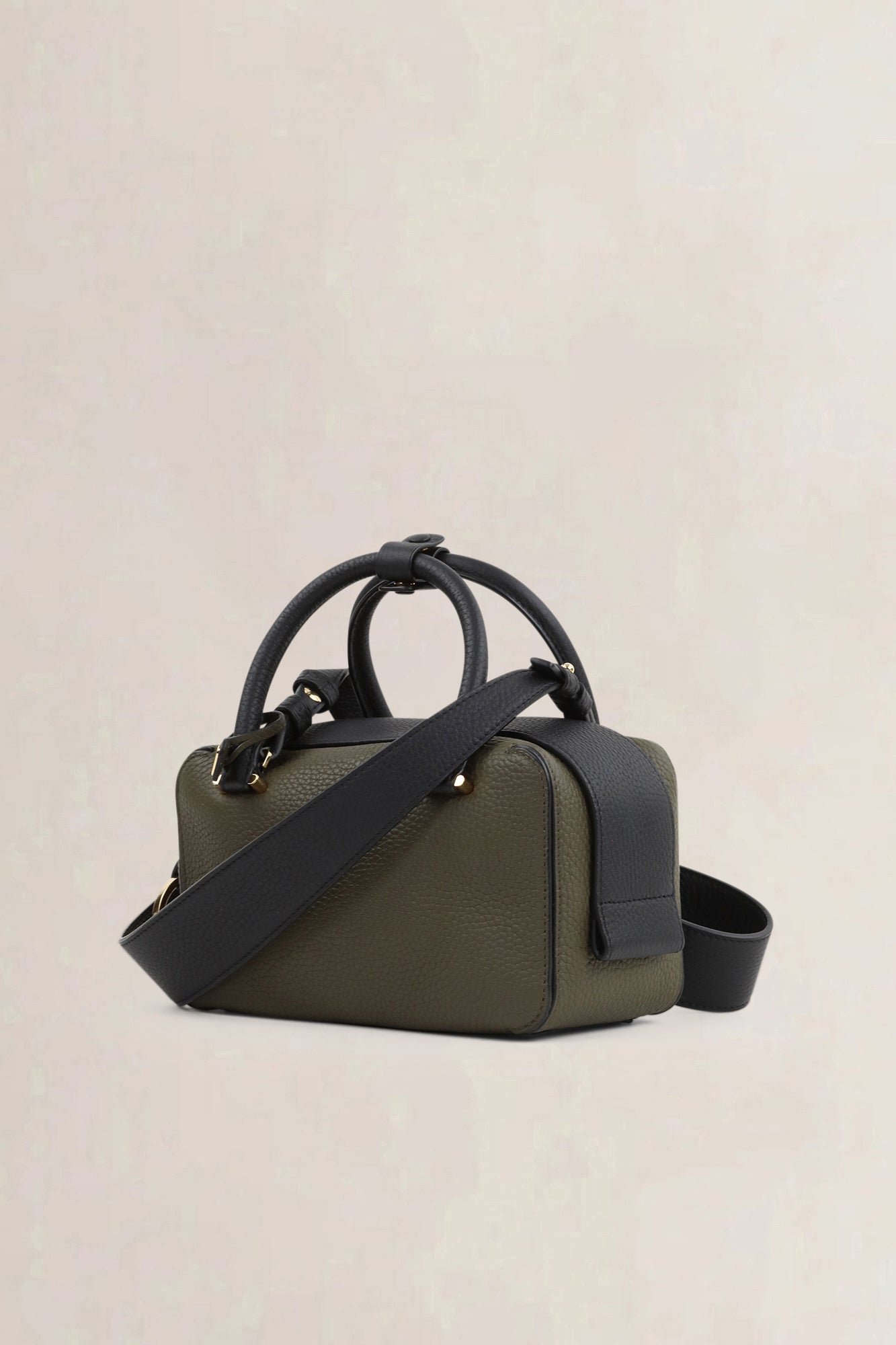 Delvaux Khaki/Black Coolbox Mini Crossbody Bag
