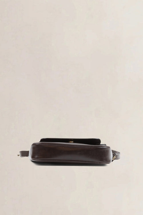 Delvaux Dark Brown Leather Crossbody Bag