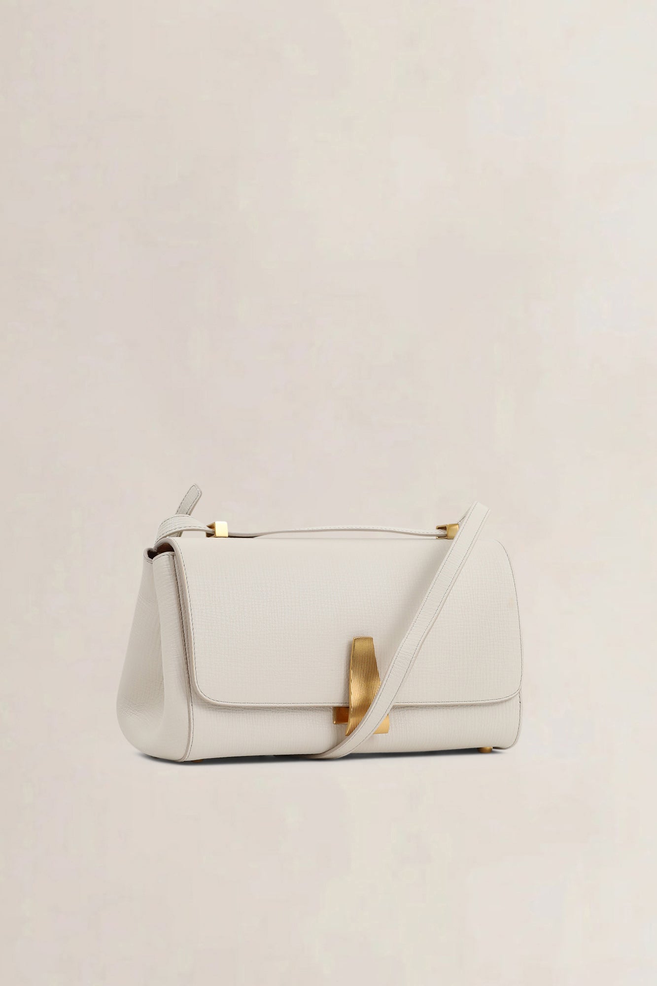 Bottega Veneta White The Angle Crossbody Bag