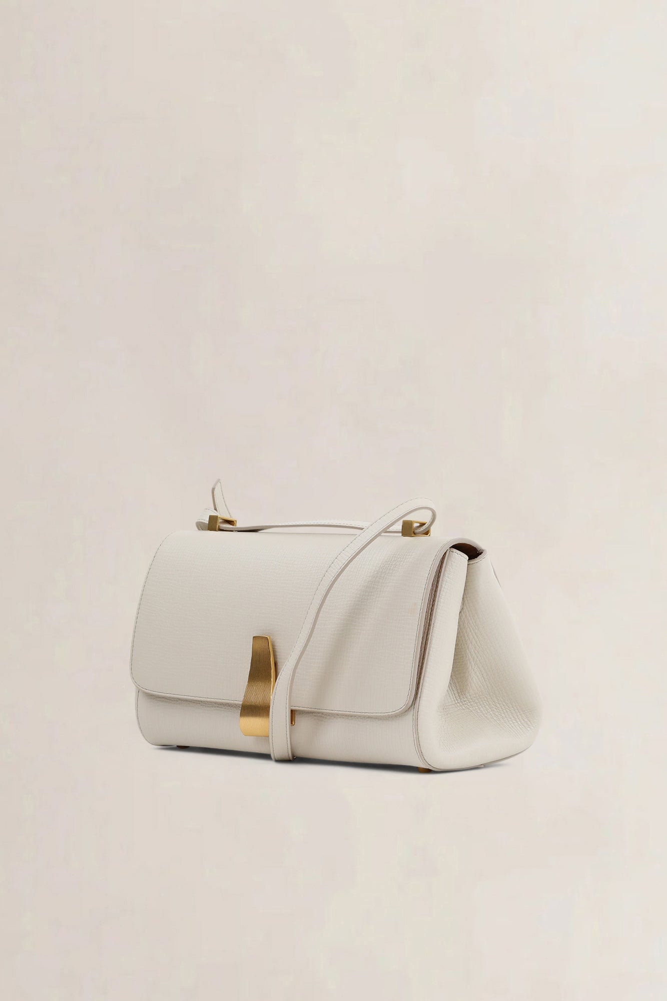 Bottega Veneta White The Angle Crossbody Bag