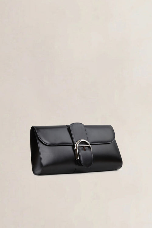 Delvaux Black Leather Brillant Clutch