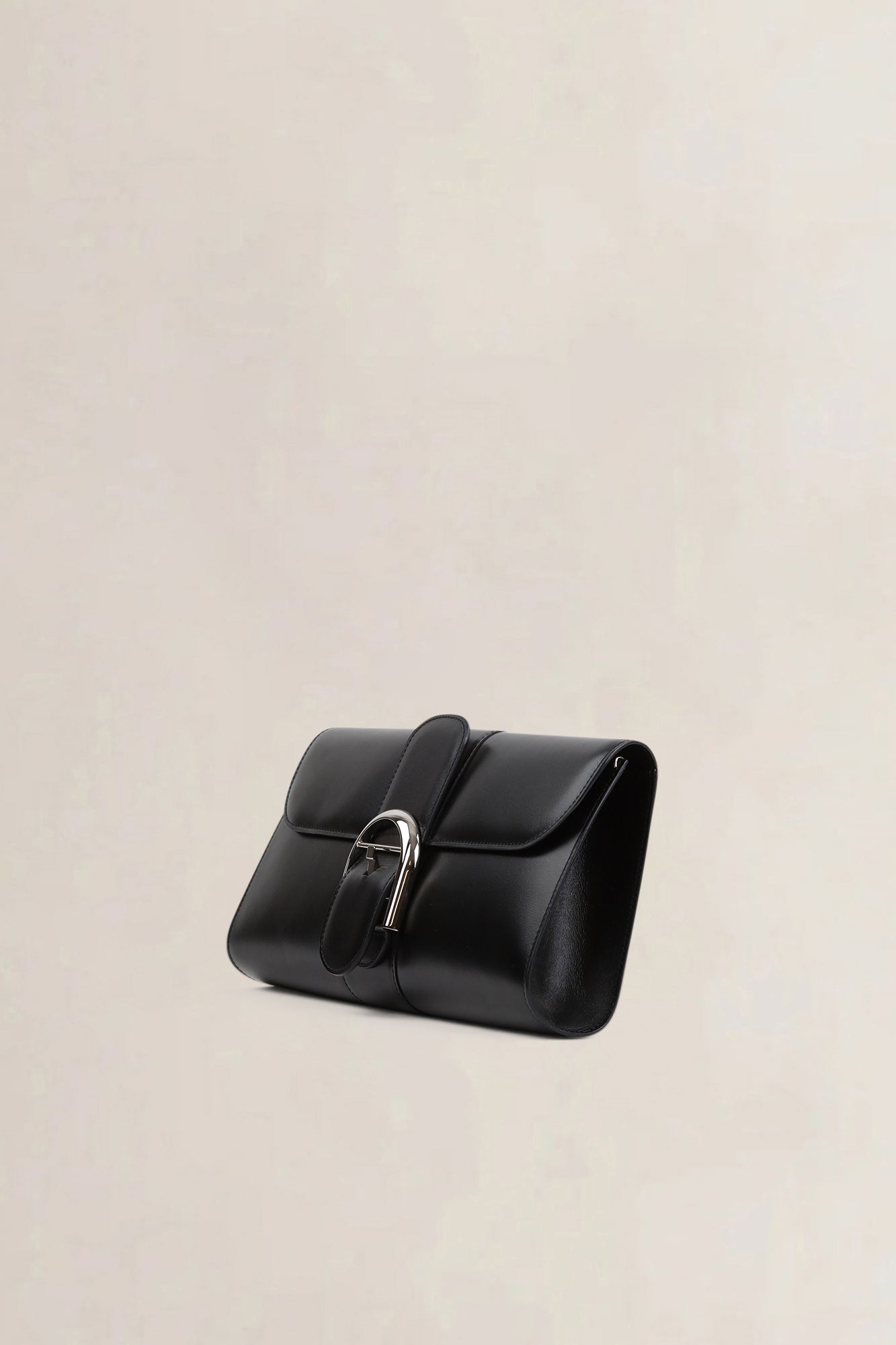 Delvaux Black Leather Brillant Clutch