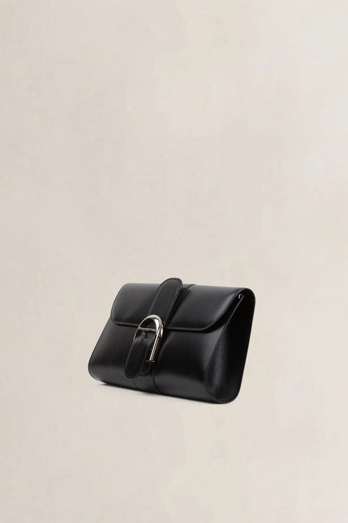Delvaux Black Leather Brillant Clutch