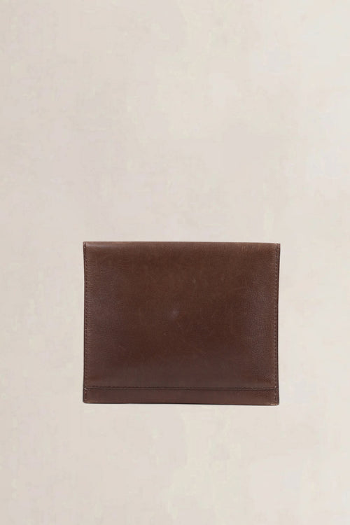 Delvaux Brown Leather V Wallet