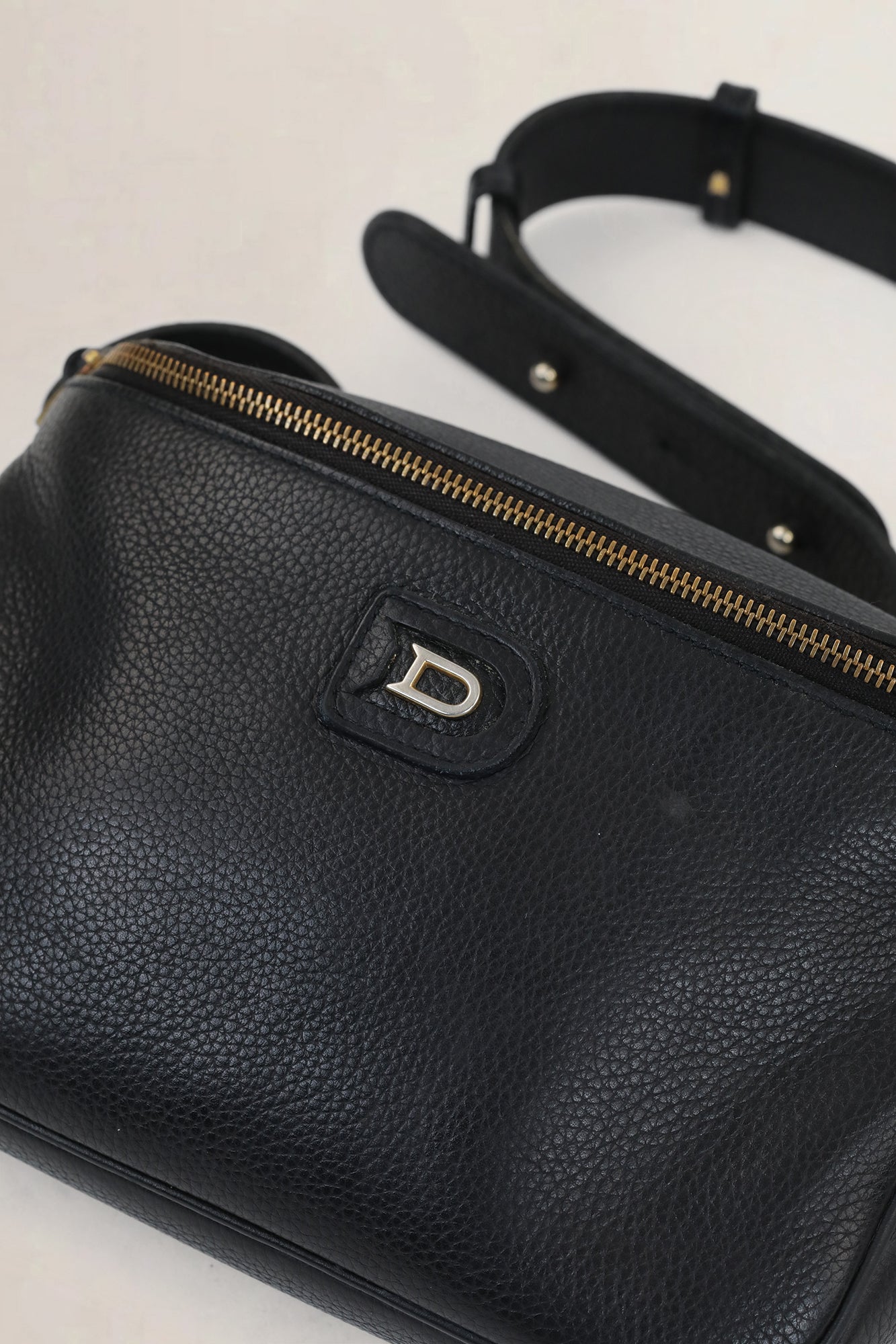 Delvaux Black Musette Belt Bag