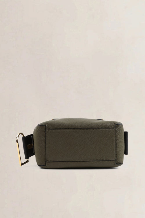 Delvaux Khaki/Black Coolbox Mini Crossbody Bag